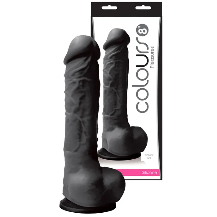 New Sensations Novelties Inc Dildos Colours Pleasures 8 in Dildo Black
