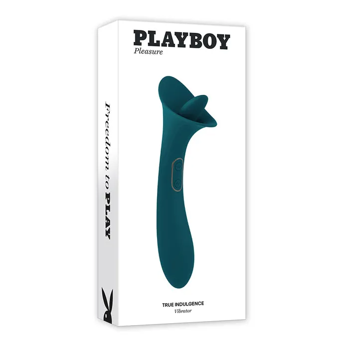 Playboy True Indulgence Rechargeable Dual Ended Silicone Flicking Vibrator Deep Teal Evolved Female Sex Toys Playboy True Indulgence Rechargeable Dual Ended Silicone Flicking Vibrator Deep Teal Evolved Female Sex Toys