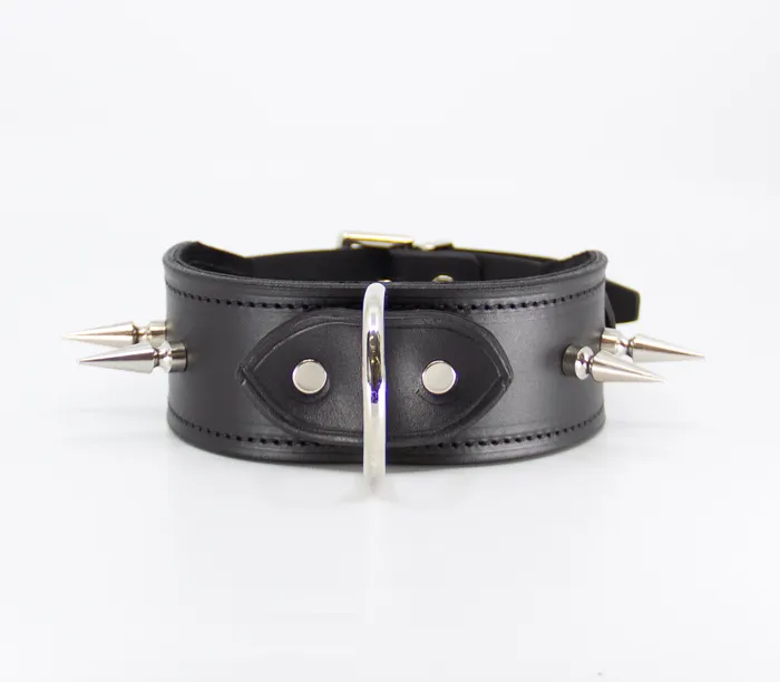 Restraints Love in Leather COL005 Spiked Leather Collar