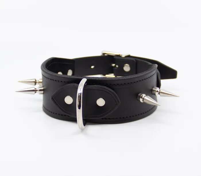 Restraints Love in Leather COL005 Spiked Leather Collar