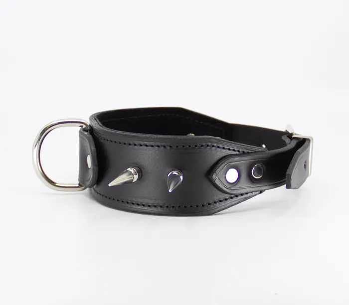 Restraints Love in Leather COL005 Spiked Leather Collar