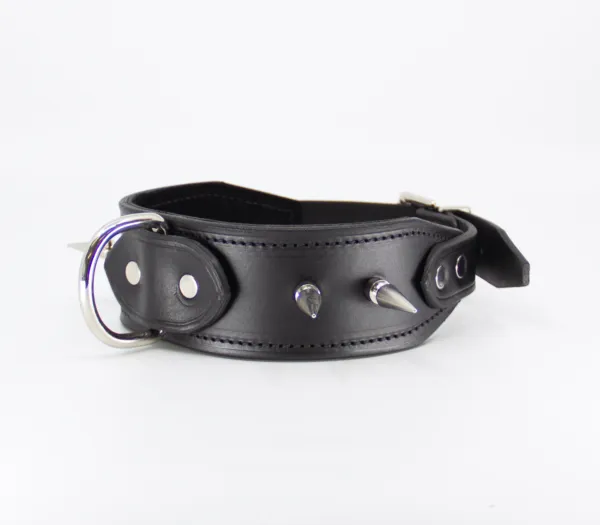 Restraints Love in Leather COL005 Spiked Leather Collar