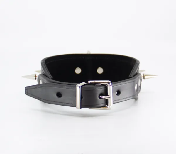 Restraints Love in Leather COL005 Spiked Leather Collar