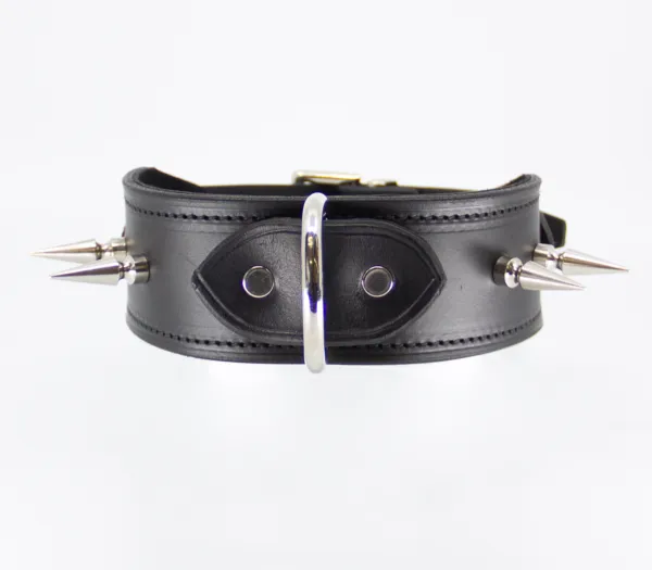 Restraints Love in Leather COL005 Spiked Leather Collar