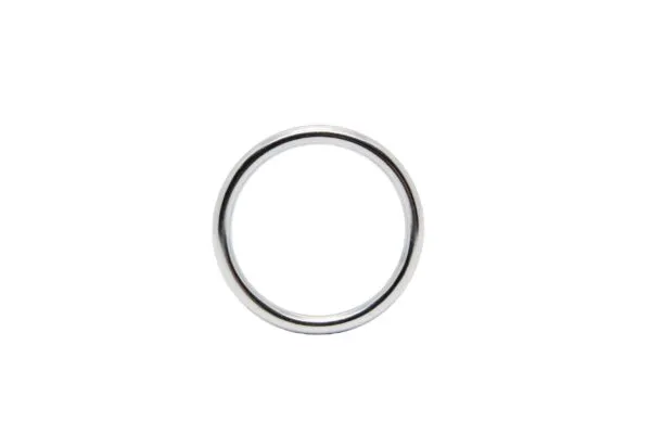 Rin006 Stainless Steel Cock Ring 50Mm Love in Leather Male Sex Toys