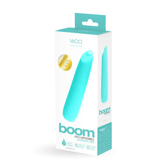 Savvy Co VeDO Boom Rechargeable Warming Silicone Slimline Vibrator Turquoise Female Sex Toys Savvy Co VeDO Boom Rechargeable Warming Silicone Slimline Vibrator Turquoise Female Sex Toys