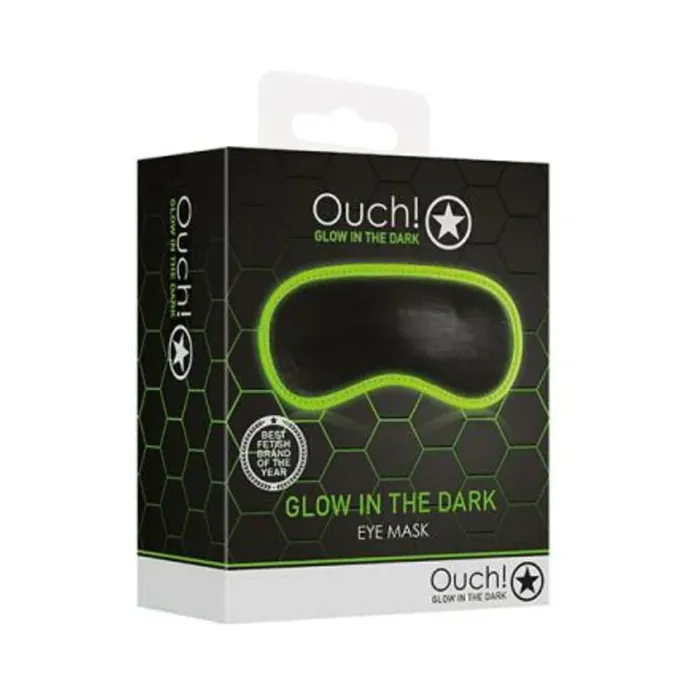 Shots America LLC Female Sex Toys Ouch Glow Eye Mask Glow In The Dark Green