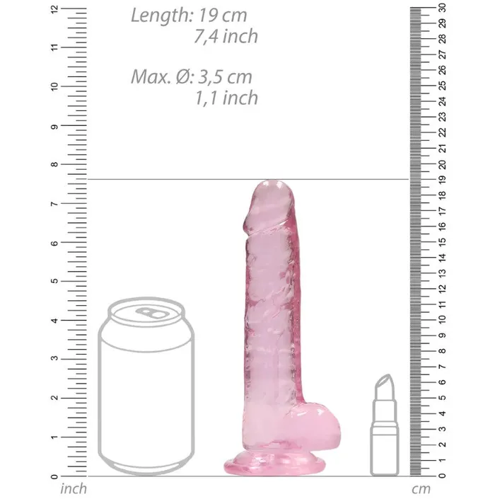 Shots Toys Female Sex Toys RealRock 7 Realistic Dildo With Balls
