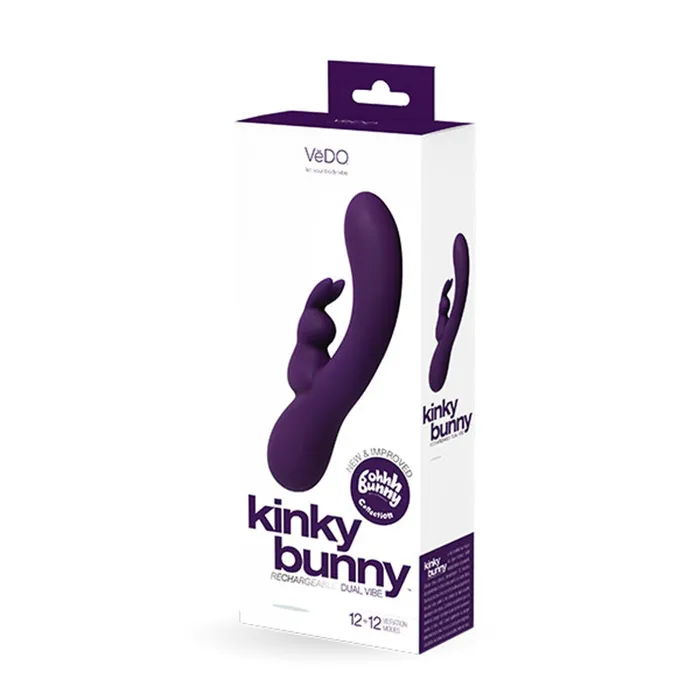 VeDO Kinky Bunny Rechargeable Rabbit Vibrator Deep Purple Savvy Co Vibrators VeDO Kinky Bunny Rechargeable Rabbit Vibrator Deep Purple Savvy Co Vibrators