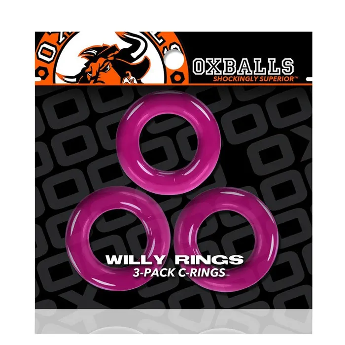 Vibrators Blue Ox Designs Oxballs Oxballs Willy Rings 3Pack Cockrings OS Hot Pink Vibrators Blue Ox Designs Oxballs Oxballs Willy Rings 3Pack Cockrings OS Hot Pink
