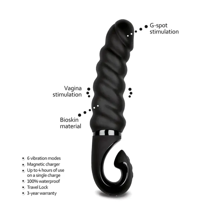 Vibrators Entrenue Gjack 2 Vibrator w BioSkin Mystic Noir Black