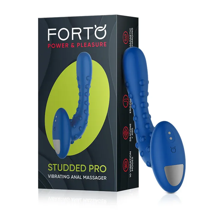 Vvole Forto Studded Pro Rechargeable Silicone Vibrating Anal Massager Blue Anal Vvole Forto Studded Pro Rechargeable Silicone Vibrating Anal Massager Blue Anal