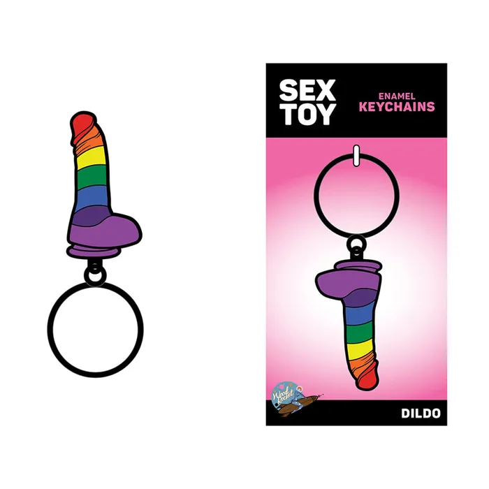 Wood Rocket LLC Dildos Sex Toy Keychain Rainbow Dildo