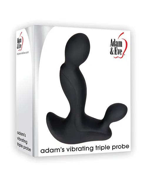 Adam Eve Adams Vibrating Triple Probe Black Open Desires Anal