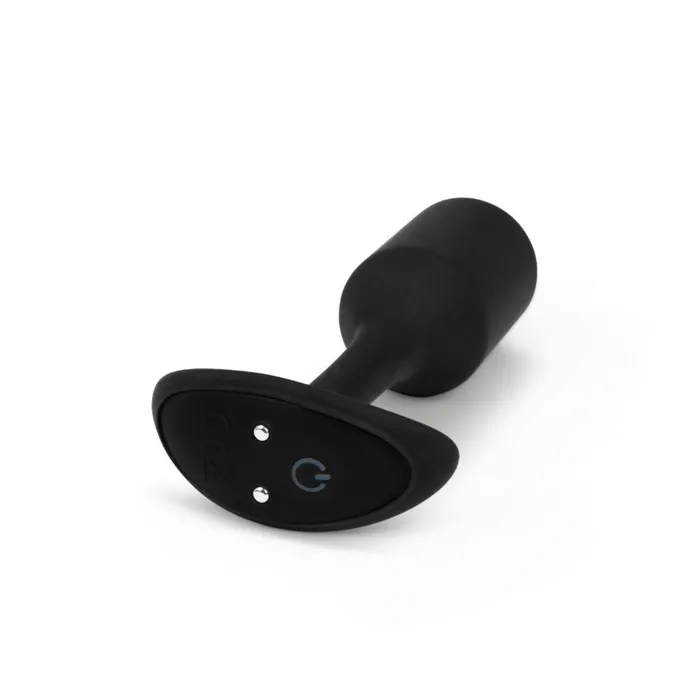 Anal bVibe bVibe Snug Plug Weighted Vibrating Butt Plug Black Medium