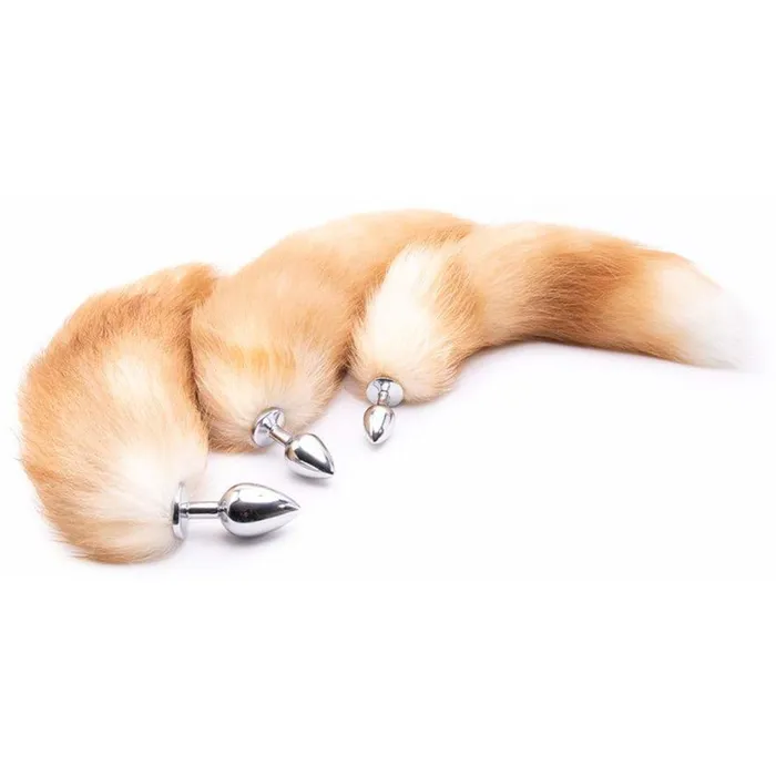 Anal Love Plugs Orange Metal Fox Anal Tail 16