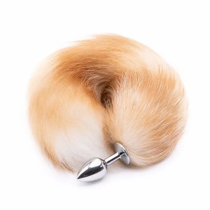 Anal Love Plugs Orange Metal Fox Anal Tail 16