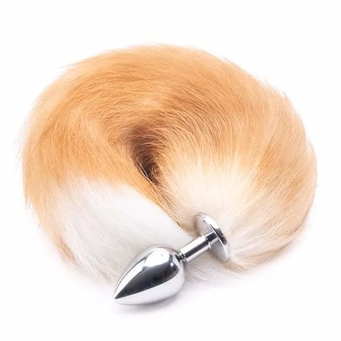 Anal Love Plugs Orange Metal Fox Anal Tail 16