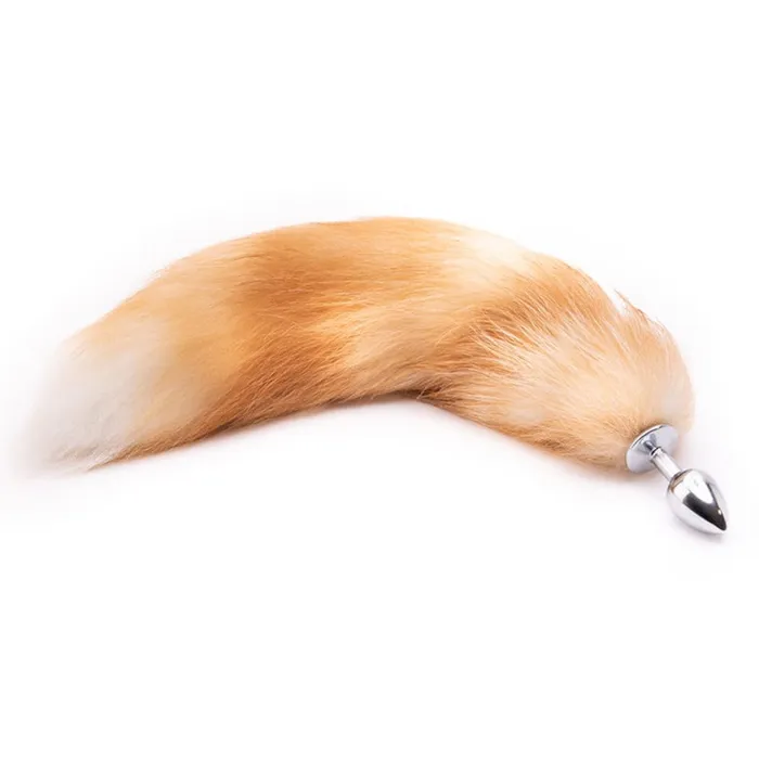 Anal Love Plugs Orange Metal Fox Anal Tail 16
