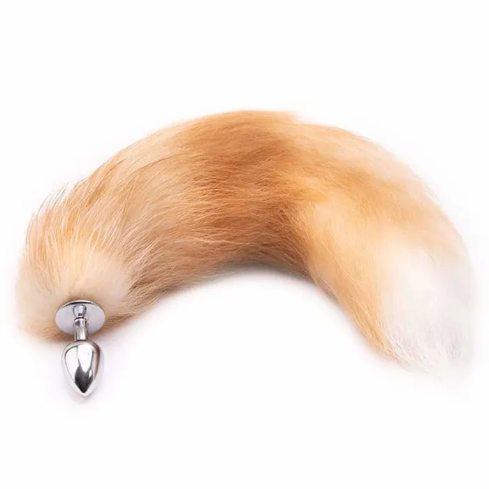 Anal Love Plugs Orange Metal Fox Anal Tail 16