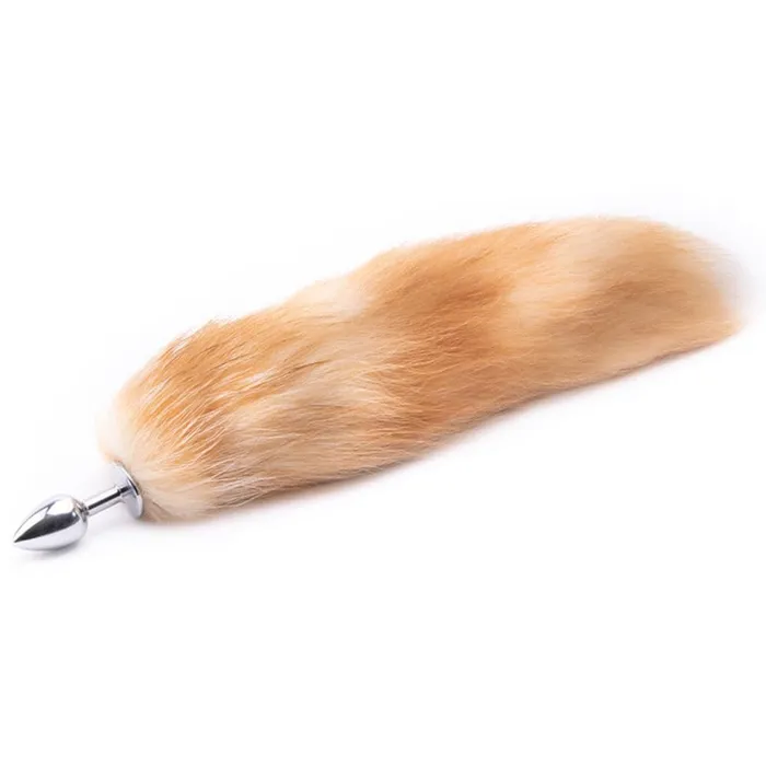 Anal Love Plugs Orange Metal Fox Anal Tail 16