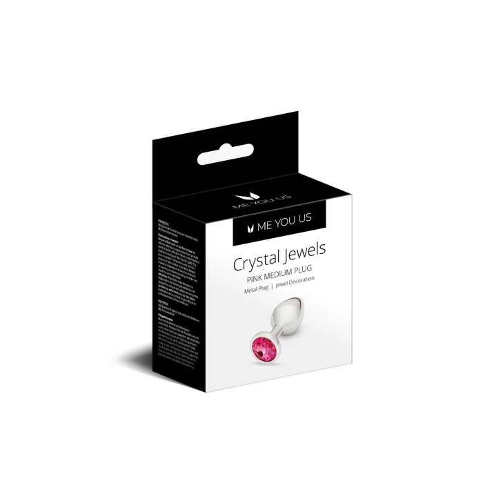 Anal Me You Us Crystal Jewels Metal Butt Plug Pink Medium Me You Us