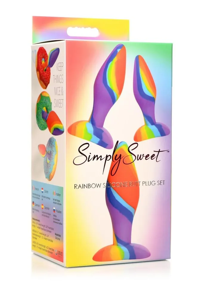 Anal Simply Sweet Simply Sweet Rainbow Silicone Butt Plug