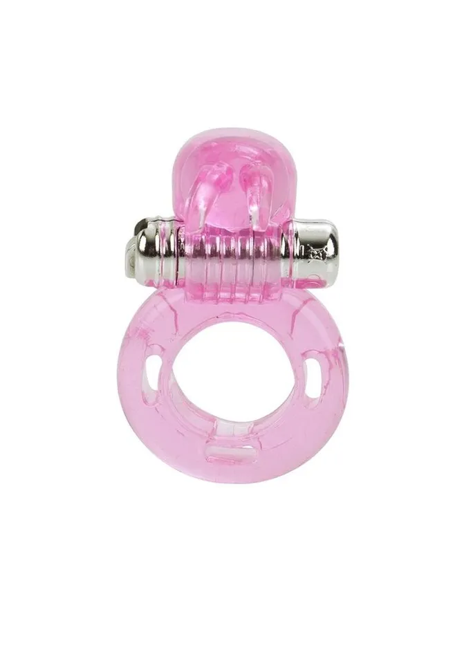 Basic Essentials Couples Basic Essentials Bunny Enhancer Vibrating Cock Ring with Clitoral Stimulation