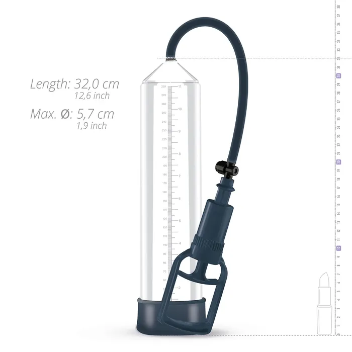 Boners Penis Pump No 2 Clear Grey Boners Male Sex Toys