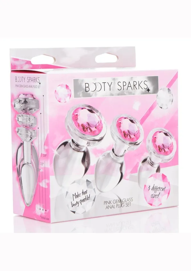 Booty Sparks Pink Gem Glass Anal Plug Booty Sparks Anal