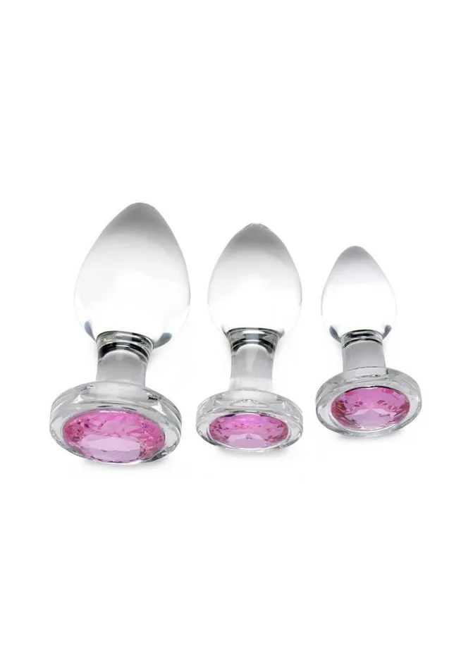 Booty Sparks Pink Gem Glass Anal Plug Booty Sparks Anal