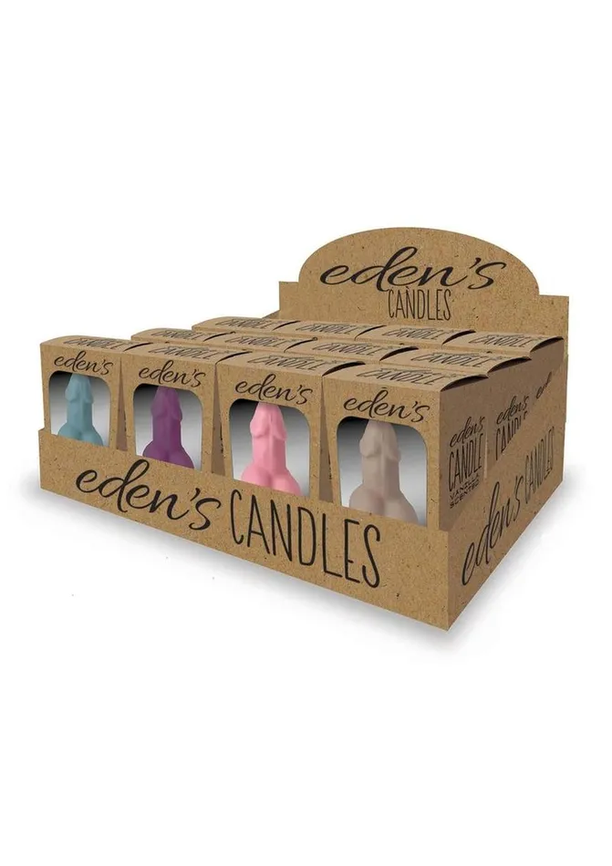 Candyprints Party Male Sex Toys Edens Candle Vanilla Scented Penis