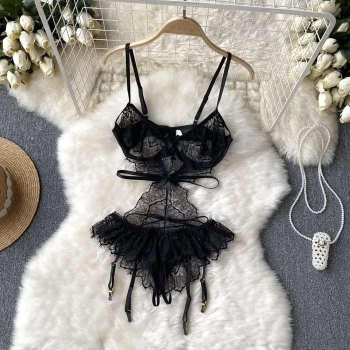 Couples Sinderella Melt His Mind Lace Mesh Lingerie