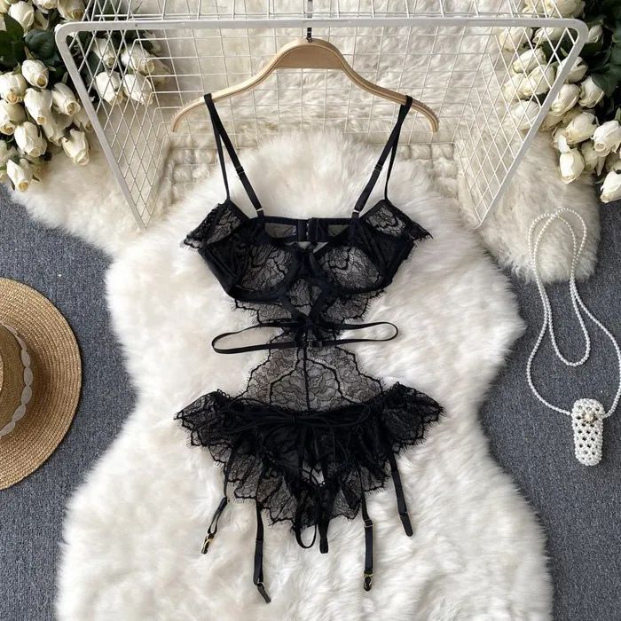 Couples Sinderella Melt His Mind Lace Mesh Lingerie