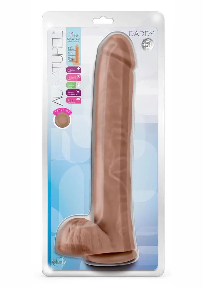 Dildos Au Naturel Au Naturel Daddy Sensa Feel Dual Density Dildo with Balls