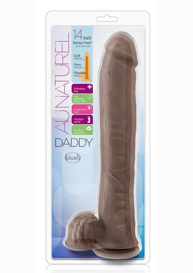 Dildos Au Naturel Au Naturel Daddy Sensa Feel Dual Density Dildo with Balls