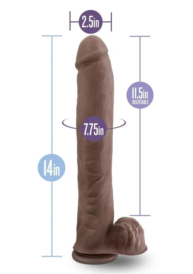 Dildos Au Naturel Au Naturel Daddy Sensa Feel Dual Density Dildo with Balls