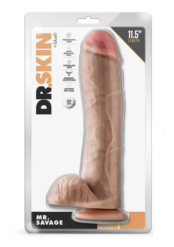 Dr Skin Mr Savage Dildo with Balls and Suction Cup Dr Skin Dildos
