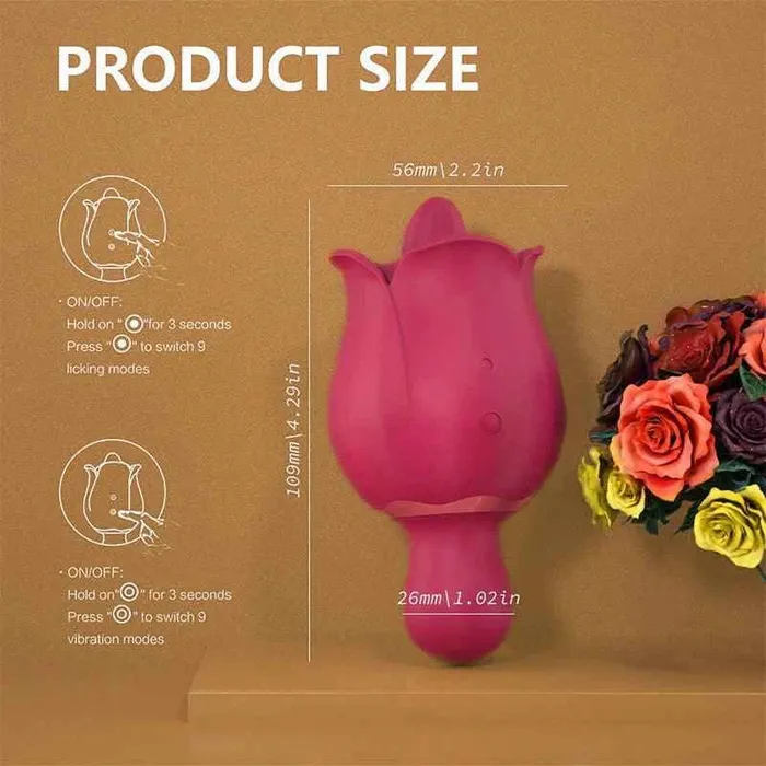 Dual Rose Tongue Vibrator Inyarose Vibrators