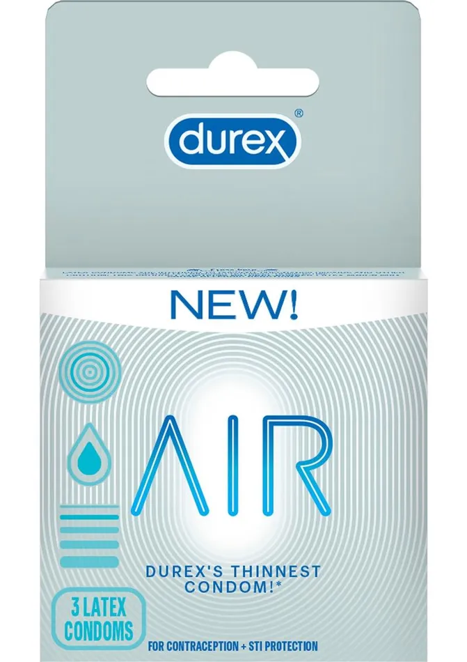 Durex Air Lubricated Extra Thin Latex Condoms Durex Male Sex Toys
