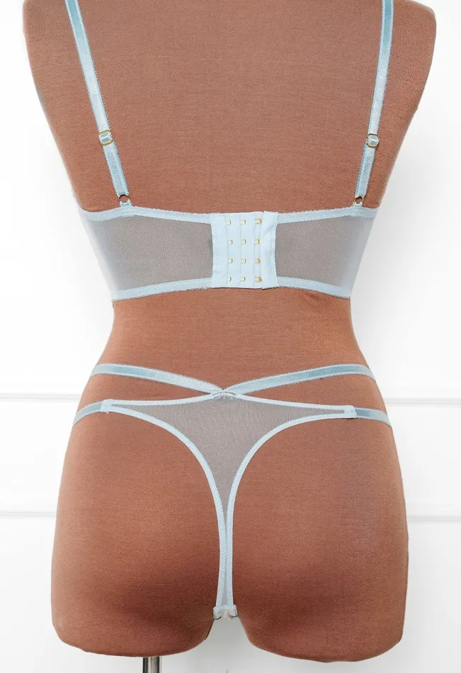 Embroidered Strappy Thong Mentionables Male Sex Toys
