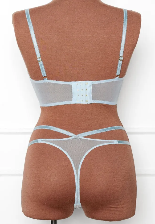 Embroidered Strappy Thong Mentionables Male Sex Toys
