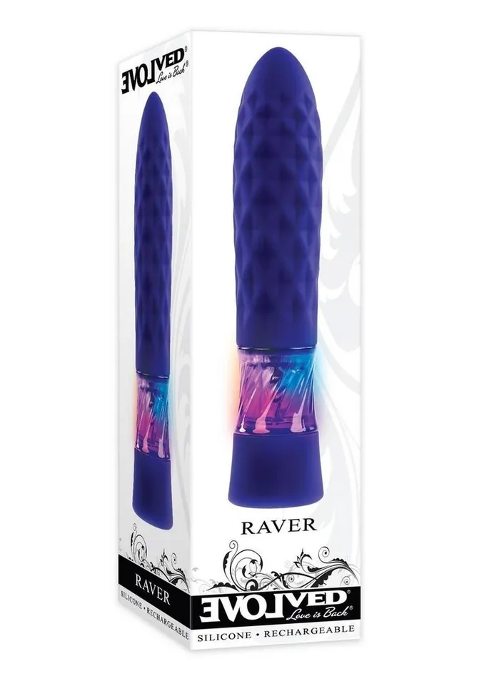 Evolved Raver Rechargeable Silicone LightUp Vibrating Bullet Female Sex Toys