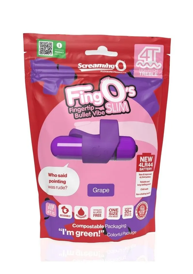 Female Sex Toys 4t Fingo Slim Finger Vibrator Screaming O