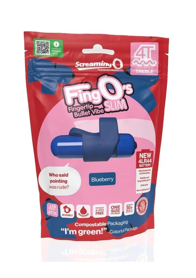 Female Sex Toys 4t Fingo Slim Finger Vibrator Screaming O