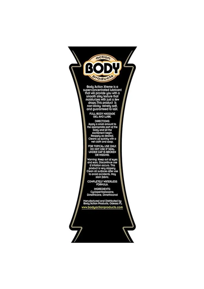 Female Sex Toys Body Action Products Body Action Xtreme Glide Silicone Lubricant