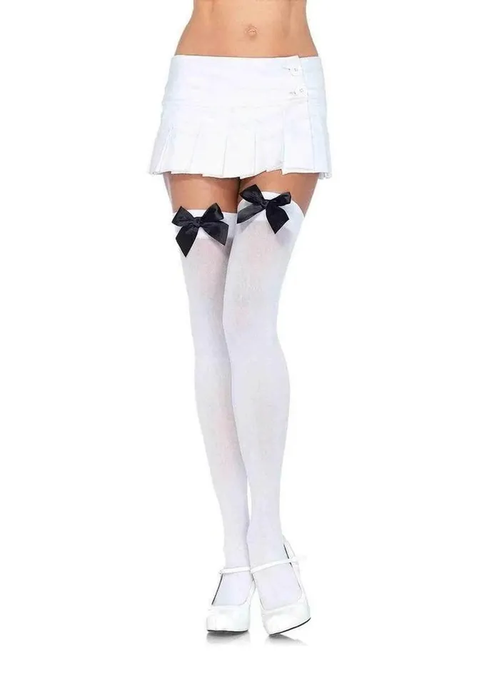 Female Sex Toys Leg Avenue Leg Avenue Nylon Over The Knee with Bow