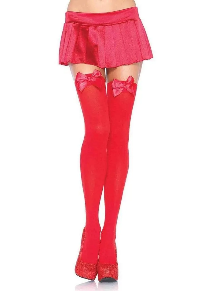 Female Sex Toys Leg Avenue Leg Avenue Nylon Over The Knee with Bow