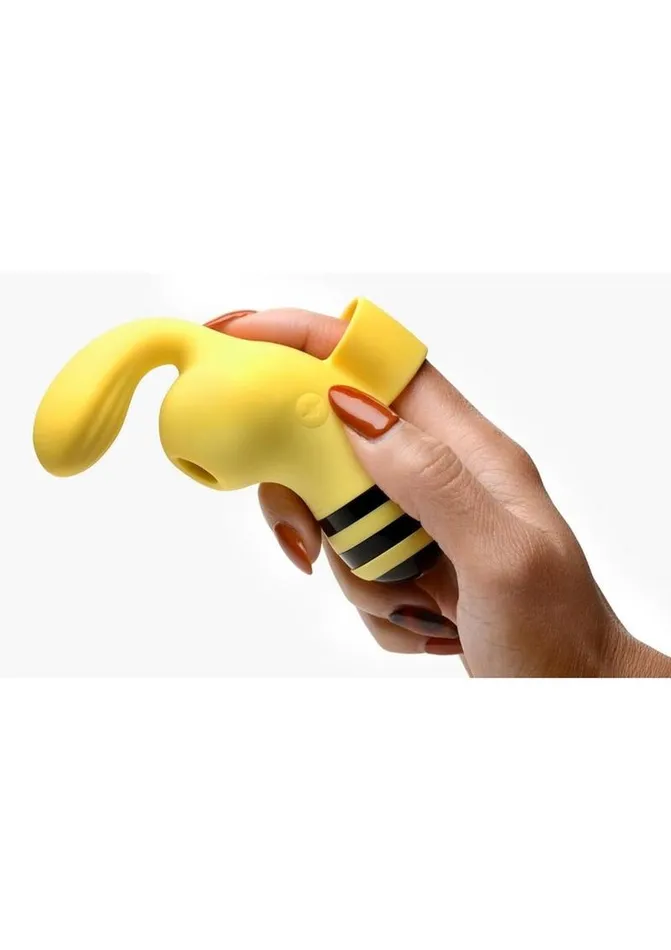 Female Sex Toys SHEGASM Shegasm Sucky Bee Rechargeable Silicone Clitoral Stimulating Finger Vibrator