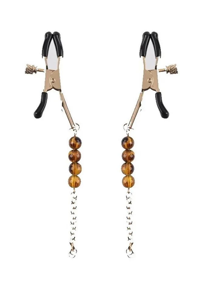 Female Sex Toys Sincerely Sincerely Amber Beaded Nipple Clamps